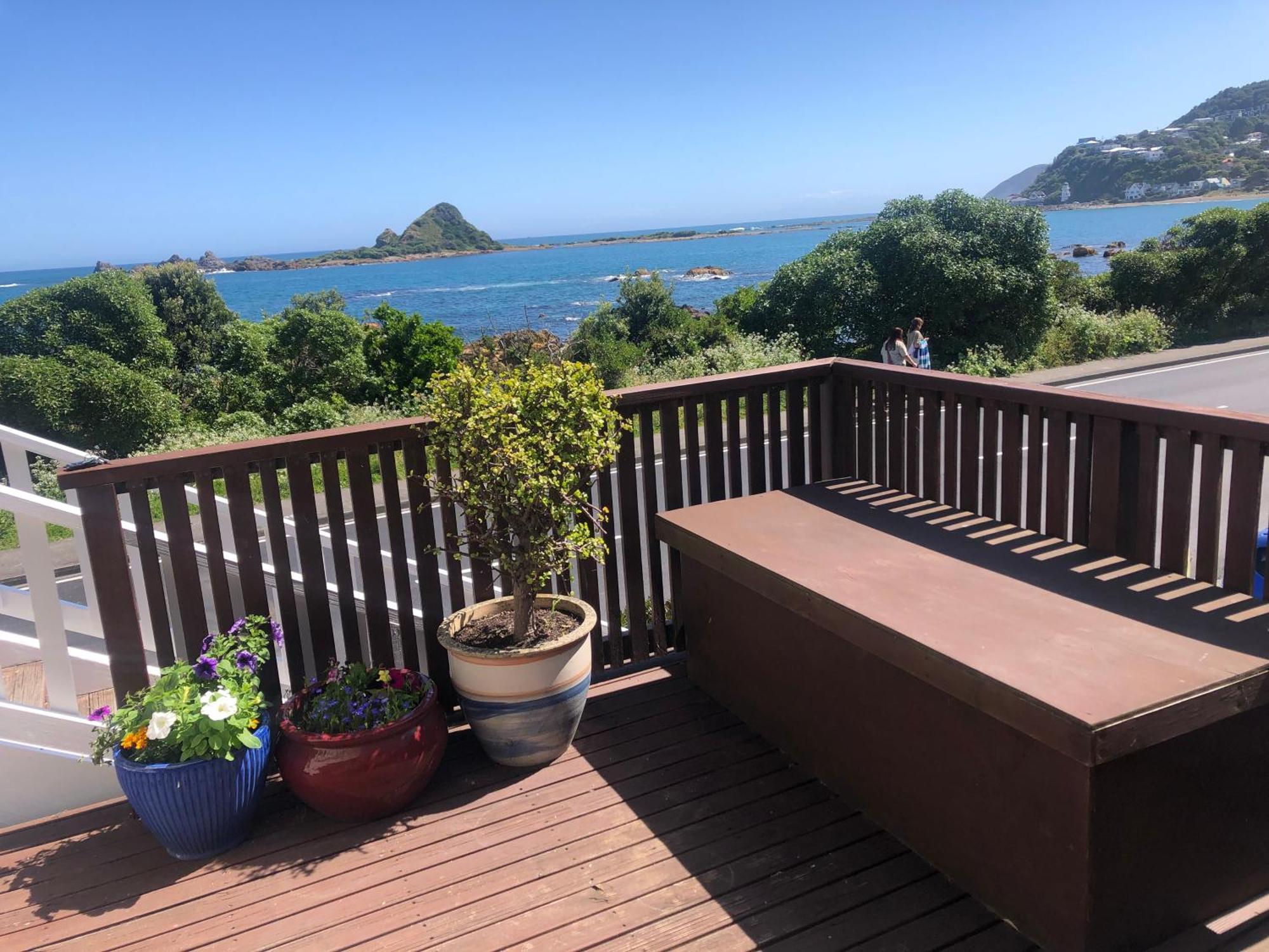 Apartamento Seafront Haven In Island Bay With Deck, Outdoor Bath, And Parking Wellington Exterior foto